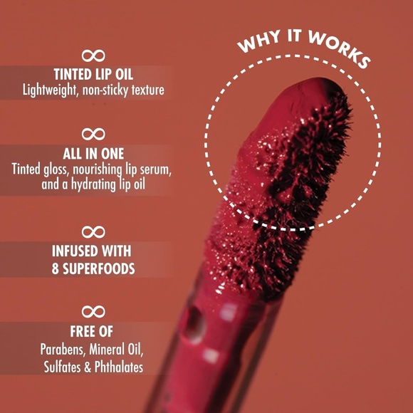 YENSA Super 8 Lip Oil Moisturizing Gloss For Hydrating Lip Care - Pink Shine - Picture 4 of 5